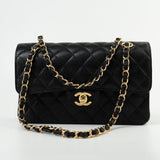 CHANEL Handbag Black Caviar Quilted Classic Flap Small Gold Hardware -Knockoff
