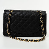 CHANEL Handbag Black Caviar Quilted Classic Flap Small Gold Hardware -Knockoff
