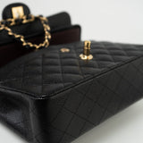 CHANEL Handbag Black Caviar Quilted Classic Flap Small Gold Hardware -Knockoff
