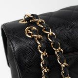 CHANEL Handbag Black Caviar Quilted Jumbo Classic Flap GHW -Knockoff
