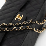 CHANEL Handbag Black Caviar Quilted Jumbo Classic Flap GHW -Knockoff
