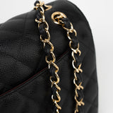 CHANEL Handbag Black Caviar Quilted Jumbo Classic Flap GHW -Knockoff
