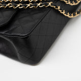 CHANEL Handbag Black Caviar Quilted Jumbo Classic Flap GHW -Knockoff
