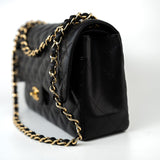 CHANEL Handbag Black Caviar Quilted Jumbo Classic Flap Gold Hardware -Knockoff
