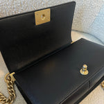 CHANEL Handbag Black Caviar Quilted Old Medium Boy Bag AGHW -Knockoff
