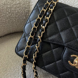 CHANEL Handbag Black Chanel Black Caviar Quilted Jumbo Classic Flap GHW -Knockoff
