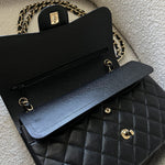 CHANEL Handbag Black Chanel Black Caviar Quilted Jumbo Classic Flap GHW -Knockoff
