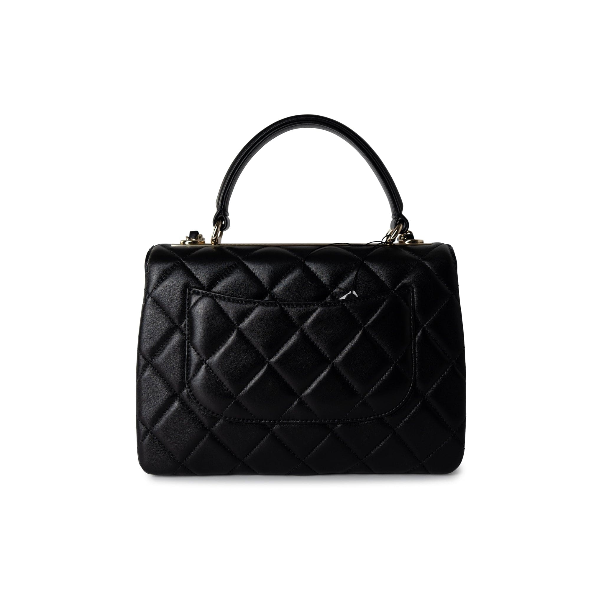 CHANEL Handbag Black / Lambskin 21S Black Lambskin Quilted Small Trendy CC Light Gold Hardware -Knockoff
