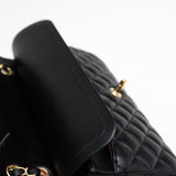 CHANEL Handbag Black Lambskin Quilted Classic Flap Medium GHW -Knockoff
