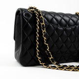 CHANEL Handbag Black Lambskin Quilted Classic Flap Medium GHW -Knockoff
