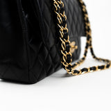 CHANEL Handbag Black Lambskin Quilted Classic Flap Medium GHW -Knockoff
