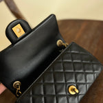 CHANEL Handbag Black Lambskin Quilted Mini Rectangular CC Pearl Crush Single Flap AGHW -Knockoff
