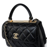 CHANEL Handbag Black Lambskin Quilted Trendy CC Small Light Gold Hardware -Knockoff
