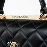 CHANEL Handbag Black Lambskin Quilted Trendy CC Small Light Gold Hardware -Knockoff
