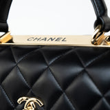 CHANEL Handbag Black Lambskin Quilted Trendy CC Small Light Gold Hardware -Knockoff
