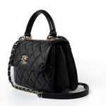 CHANEL Handbag Black Lambskin Quilted Trendy CC Small Light Gold Hardware -Knockoff
