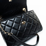 CHANEL Handbag Black Lambskin Quilted Trendy CC Small Light Gold Hardware -Knockoff
