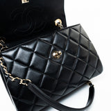 CHANEL Handbag Black Lambskin Quilted Trendy CC Small Light Gold Hardware -Knockoff
