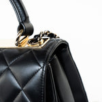 CHANEL Handbag Black Lambskin Quilted Trendy CC Small Light Gold Hardware -Knockoff
