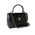 CHANEL Handbag Black Lambskin Quilted Trendy CC Small Light Gold Hardware -Knockoff
