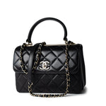 CHANEL Handbag Black Lambskin Quilted Trendy CC Small Light Gold Hardware -Knockoff
