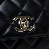 CHANEL Handbag Black Lambskin Quilted Trendy CC Small Light Gold Hardware -Knockoff
