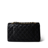 CHANEL Handbag Black Medium Black Caviar Quilted Classic Flap Gold Hardware -Knockoff
