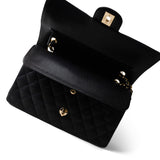 CHANEL Handbag Black Medium Black Caviar Quilted Classic Flap Gold Hardware -Knockoff
