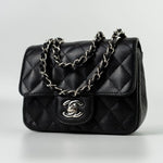 CHANEL Handbag Black Mini Square Caviar Quilted Single Flap SHW -Knockoff
