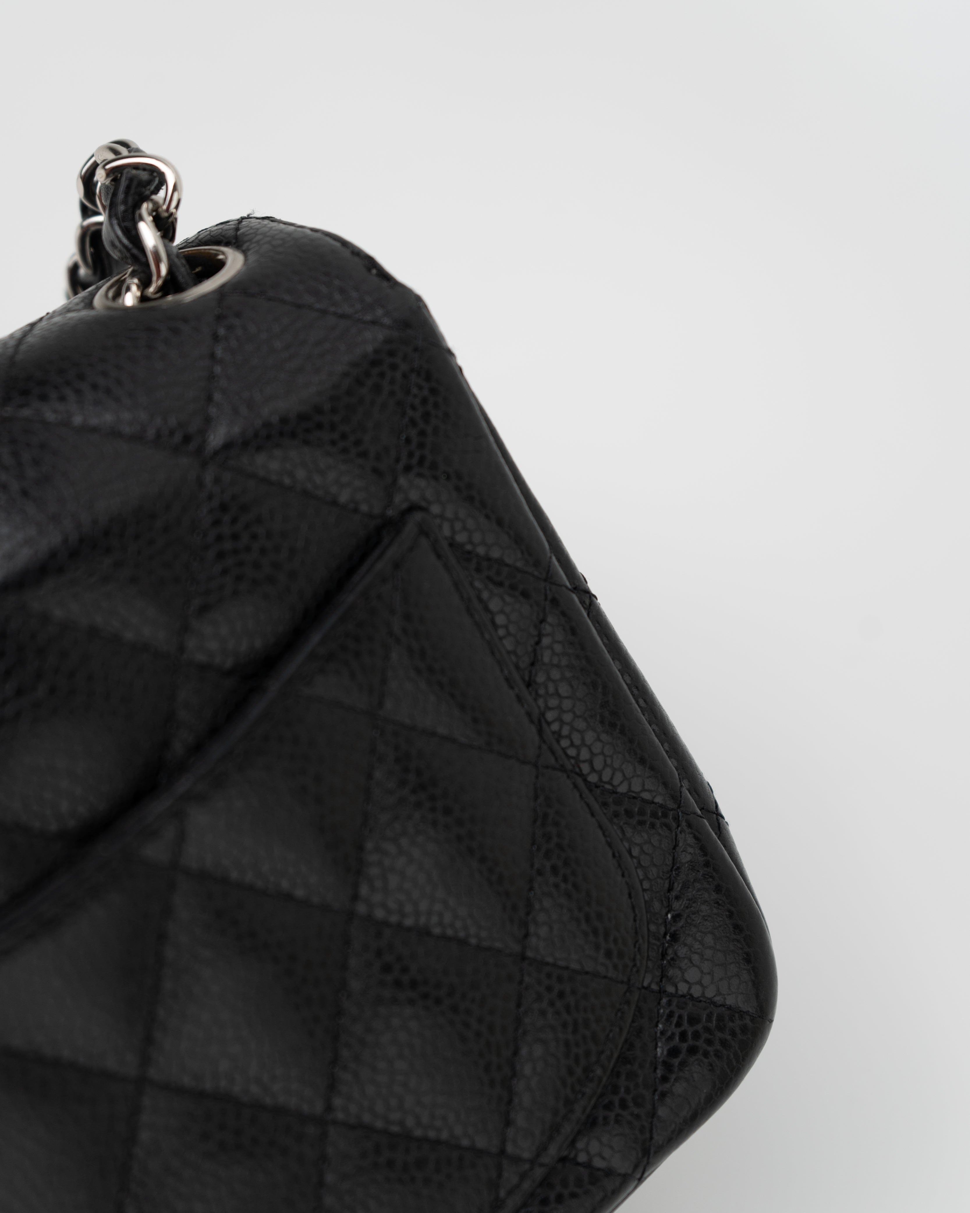 CHANEL Handbag Black Mini Square Caviar Quilted Single Flap SHW -Knockoff
