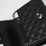 CHANEL Handbag Black Mini Square Caviar Quilted Single Flap SHW -Knockoff
