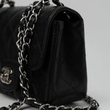 CHANEL Handbag Black Mini Square Caviar Quilted Single Flap SHW -Knockoff
