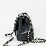 CHANEL Handbag Black Mini Square Lambskin Quilted Flap Silver Hardware -Knockoff
