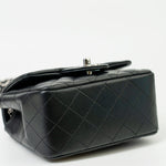 CHANEL Handbag Black Mini Square Lambskin Quilted Flap Silver Hardware -Knockoff
