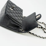 CHANEL Handbag Black Mini Square Lambskin Quilted Flap Silver Hardware -Knockoff
