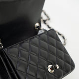 CHANEL Handbag Black Mini Square Lambskin Quilted Flap Silver Hardware -Knockoff
