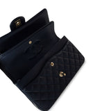 CHANEL Handbag Black Navy Caviar Quilted Classic Flap Medium Light Gold Hardware -Knockoff
