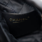 CHANEL Handbag Black Shiny Black Calfskin Quilted Mini 22 Bag Antique Gold Hardware -Knockoff
