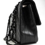 CHANEL Handbag Black So Black Lambskin Chevron Medium Classic Flap -Knockoff
