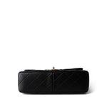 CHANEL Handbag Black Sweet Camelia Single Flap Black Lambskin Quilted Aged Gold Hardware -Knockoff
