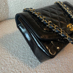 CHANEL Handbag Black Vintage Black Patent Quilted Diana Flap Medium GHW -Knockoff
