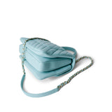 CHANEL Handbag Blue 19C Tiffany Blue Chevron Lambskin Trendy CC Flap Small Light Gold Hardware -Knockoff
