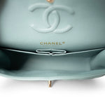 CHANEL Handbag Blue 20C Tiffany Blue Caviar Quilted Classic Flap Small Light Gold Hardware -Knockoff
