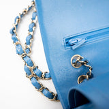 CHANEL Handbag Blue 20S Blue Caviar Quilted Classic Flap Medium Light Gold Hardware -Knockoff
