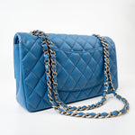 CHANEL Handbag Blue 20S Blue Caviar Quilted Classic Flap Medium Light Gold Hardware -Knockoff
