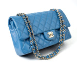 CHANEL Handbag Blue 20S Blue Caviar Quilted Classic Flap Medium Light Gold Hardware -Knockoff
