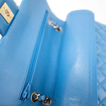 CHANEL Handbag Blue 20S Blue Caviar Quilted Classic Flap Medium Light Gold Hardware -Knockoff
