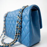 CHANEL Handbag Blue 20S Blue Caviar Quilted Classic Flap Medium Light Gold Hardware -Knockoff
