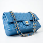 CHANEL Handbag Blue 20S Blue Caviar Quilted Classic Flap Medium Light Gold Hardware -Knockoff
