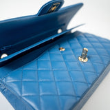 CHANEL Handbag Blue 20S Blue Caviar Quilted Classic Flap Medium Light Gold Hardware -Knockoff
